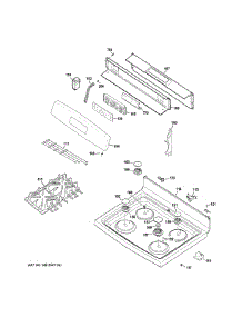 Control Panel Cooktop parts for Ge Range JGB640SEF4SS from AppliancePartsPros.com