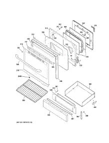 Door Drawer Parts parts for Ge Range JGB640SEF4SS from AppliancePartsPros.com