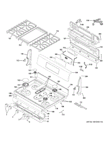 Control Panel Cooktop parts for Ge Range JGB735EP1ES from AppliancePartsPros.com