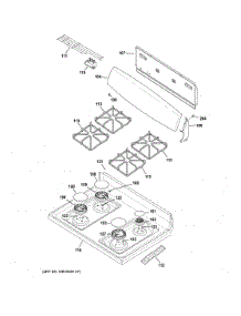Control Panel Cooktop parts for Ge Range JGBS10DEM5BB from AppliancePartsPros.com