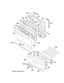 Door Drawer Parts parts for Ge Range JGBS60GEK5SA from AppliancePartsPros.com