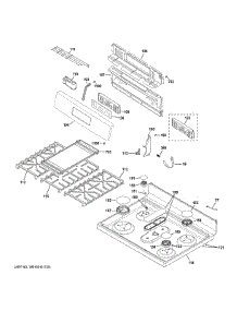 Control Panel Cooktop parts for Ge Range JGBS66DEK4WW from AppliancePartsPros.com