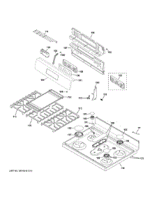 Control Panel Cooktop parts for Ge Range JGBS66REK4SS from AppliancePartsPros.com