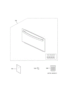 Microwave Door parts for Ge Wall Oven JK3800DH8BB from AppliancePartsPros.com