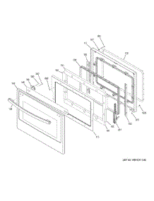 Door parts for Ge Wall Oven JK3800DH8BB from AppliancePartsPros.com