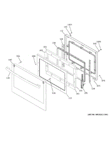 Upper Door parts for Ge Wall Oven JKD5000DN1WW from AppliancePartsPros.com