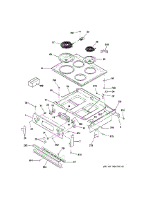 Control Panel Cooktop parts for Ge Range JM250DF3BB from AppliancePartsPros.com