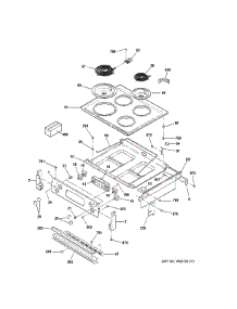 Control Panel Cooktop parts for Ge Range JM250DF4BB from AppliancePartsPros.com