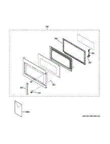 Door Parts parts for Ge Microwave JNM3161DF3WW from AppliancePartsPros.com