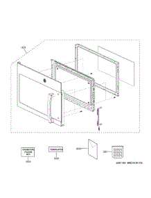Door Parts parts for Ge Microwave JNM3163DJ4BB from AppliancePartsPros.com