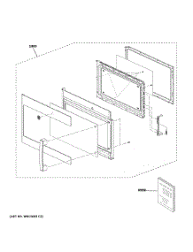 Door Parts parts for Ge Microwave JNM3184RP9SS from AppliancePartsPros.com
