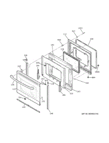 Door parts for Ge Range JS645SL9SS from AppliancePartsPros.com