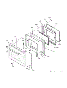 Door parts for Ge Range JS760DP3WW from AppliancePartsPros.com