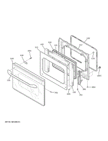 Door parts for Ge Wall Oven JTP20BF4BB from AppliancePartsPros.com