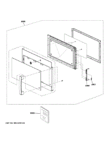 Door Parts parts for Ge Microwave JVM6172DK6BB from AppliancePartsPros.com