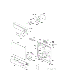 Escutcheon Door Assembly parts for Ge Dishwasher MSD2100V00WW from AppliancePartsPros.com