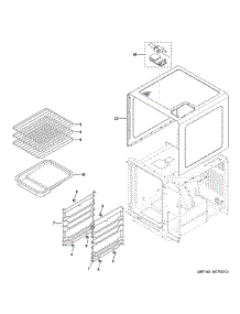 Racks, Slides & Outer Case parts for Ge Toaster Oven P9SBCAS6W1B2 from AppliancePartsPros.com
