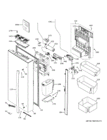 Left Door & Water Pitcher parts for Ge Refrigerator PAD28BYTBFS from AppliancePartsPros.com