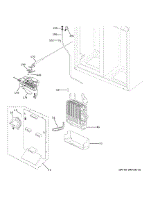 Freezer Section parts for Ge Refrigerator PAD28BYTBFS from AppliancePartsPros.com