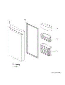 Freezer Door parts for Ge Refrigerator PAD28BYTCFS from AppliancePartsPros.com