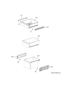 Convertible Shelves parts for Ge Refrigerator PAE28BYTBFS from AppliancePartsPros.com