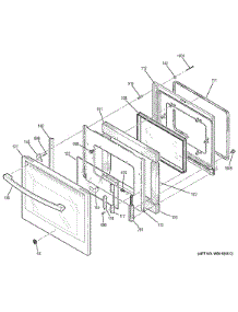 Door parts for Ge Range PB930TF1WW from AppliancePartsPros.com
