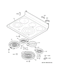 Cooktop parts for Ge Range PB935BP4TS from AppliancePartsPros.com