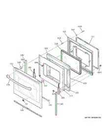 Door parts for Ge Range PB935YP6FS from AppliancePartsPros.com