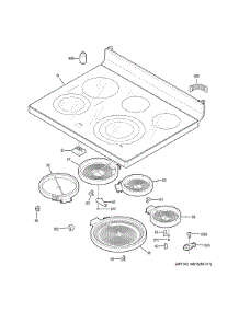 Cooktop parts for Ge Range PB965BP5TS from AppliancePartsPros.com