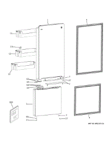 Doors parts for Ge Refrigerator PBV10R5VBSS from AppliancePartsPros.com