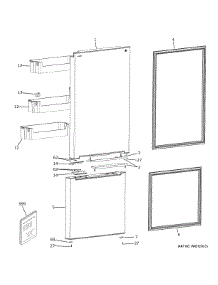 Doors parts for Ge Refrigerator PBV10RSTBSS from AppliancePartsPros.com