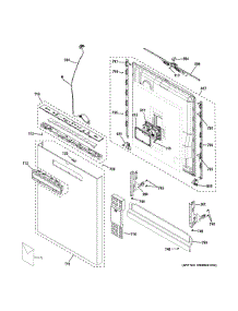 Escutcheon Door Assembly parts for Ge Dishwasher PDP715SYV1FS from AppliancePartsPros.com