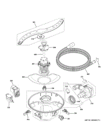 Motor, Sump & Filter Assembly parts for Ge Dishwasher PDT705SYW2FS from AppliancePartsPros.com