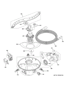 Motor Sump Filter Assembly parts for Ge Dishwasher PDT715SYV1FS from AppliancePartsPros.com