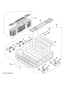 Lower Rack Assembly parts for Ge Dishwasher PDT715SYV1FS from AppliancePartsPros.com