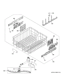 Upper Rack Assembly parts for Ge Dishwasher PDT715SYV1FS from AppliancePartsPros.com