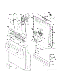 Escutcheon Door Assembly parts for Ge Dishwasher PDT755SBV1TS from AppliancePartsPros.com