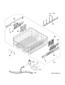 Upper Rack Assembly parts for Ge Dishwasher PDT755SYR8FS from AppliancePartsPros.com