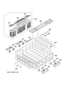 Lower Rack Assembly parts for Ge Dishwasher PDT785SBN5TS from AppliancePartsPros.com