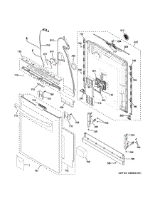 Escutcheon & Door Assembly parts for Ge Dishwasher PDT785SBNBTS from AppliancePartsPros.com