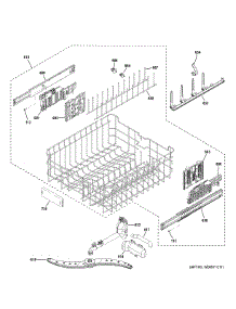 Upper Rack Assembly parts for Ge Dishwasher PDT785SBNBTS from AppliancePartsPros.com