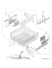 Upper Rack Assembly parts for Ge Dishwasher PDT795SBV1TS from AppliancePartsPros.com