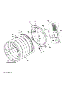 Drum parts for Ge Dryer PFD95ESPW0DS from AppliancePartsPros.com