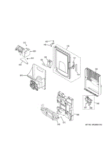 Ice Maker Dispenser parts for Ge Refrigerator PFE28KBLITS from AppliancePartsPros.com