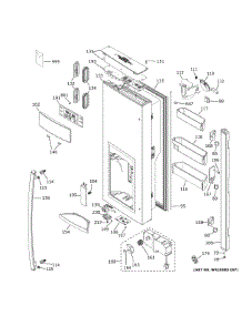 Dispenser Door parts for Ge Refrigerator PFE28KBLQTS from AppliancePartsPros.com