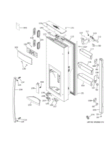 Dispenser Door parts for Ge Refrigerator PFE28KYNKFS from AppliancePartsPros.com