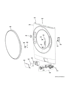 Front Panel & Door parts for Ge Washer PFQ83HSSW0WW from AppliancePartsPros.com