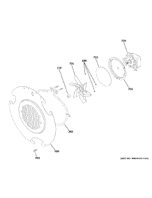 Convection Fan parts for Ge Range PGB935YP2FS from AppliancePartsPros.com