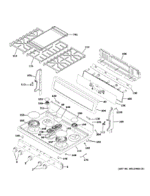 Control Panel Cooktop parts for Ge Range PGB960SEJ5SS from AppliancePartsPros.com