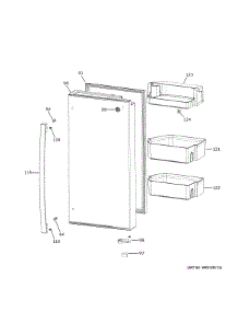 Refrigerator Door - Rh parts for Ge Refrigerator PGE29BYTBFS from AppliancePartsPros.com